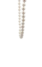 14K YELLOW GOLD AKOYA PEARLS NECKLACE - 22 INCHES  G16856