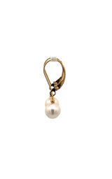 14K YELLOW GOLD EARRINGS AKOYA PEARLS  G16853