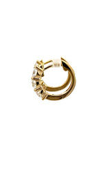 14K YELLOW GOLD LAB GROWN DIAMONDS HOOP EARRINGS  G17262