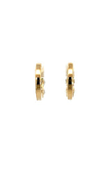 14K YELLOW GOLD LAB GROWN DIAMONDS HOOP EARRINGS  G17262