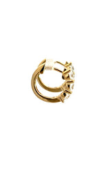 14K YELLOW GOLD LAB GROWN DIAMONDS HOOP EARRINGS  G17262