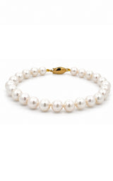 14K YELLOW GOLD PEARL BRACELET  G16855