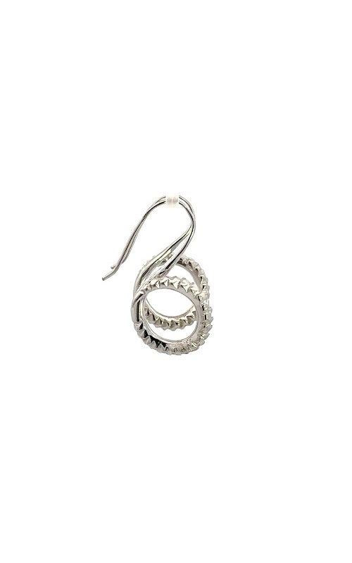 Sterling Silver Dangle Earrings 'Nautilus' G15307