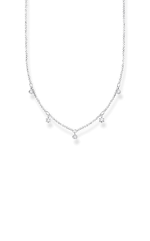 NECKLACE WHITE STONES SILVER by Thomas Sabo