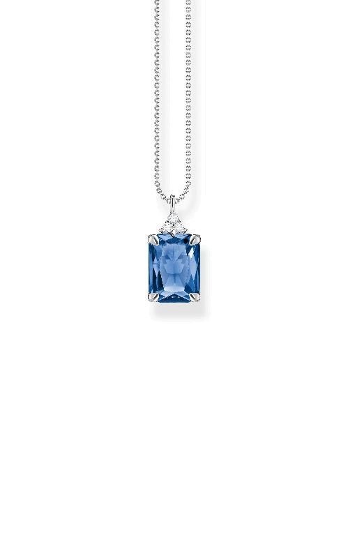 NECKLACES WITH BLUE STONE SILVER by Thomas Sabo
