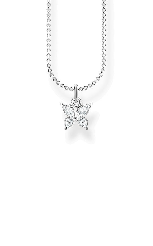 NECKLACE BUTTERFLY WHITE STONES SILVER by Thomas Sabo
