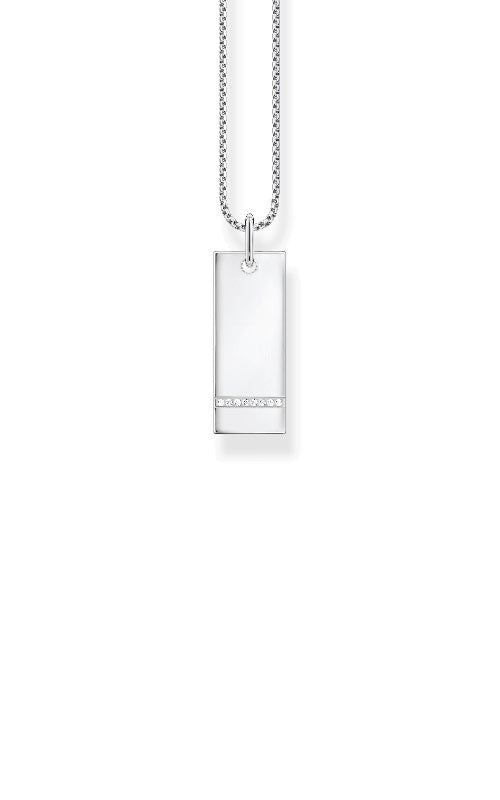 NECKLACES TAG WITH WHITE STONES SILVER by Thomas Sabo