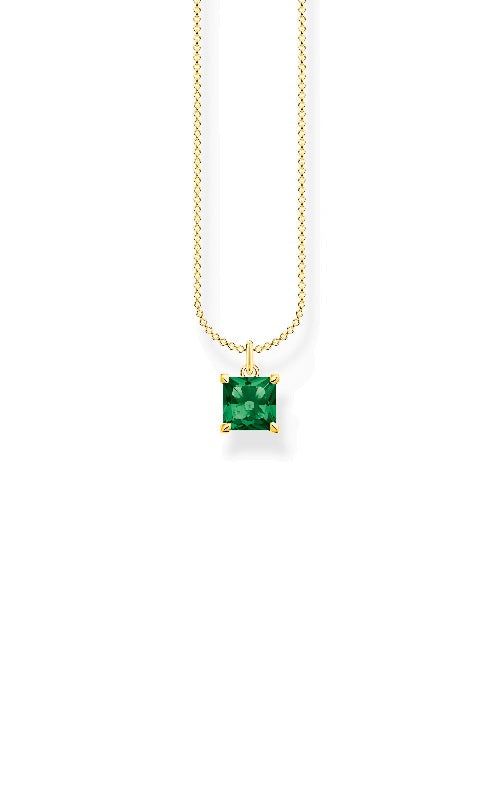 NECKLACES WITH GREEN STONE GOLD by Thomas Sabo