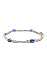 14K WHITE GOLD DIAMONDS TENNIS BRACELET  G16138