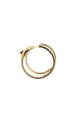 14K YELLOW GOLD INSIDE-OUTSIDE HOOP EARRINGS  G15320