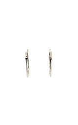 14K WHITE GOLD INSIDE-OUTSIDE HOOP EARRINGS  G16141