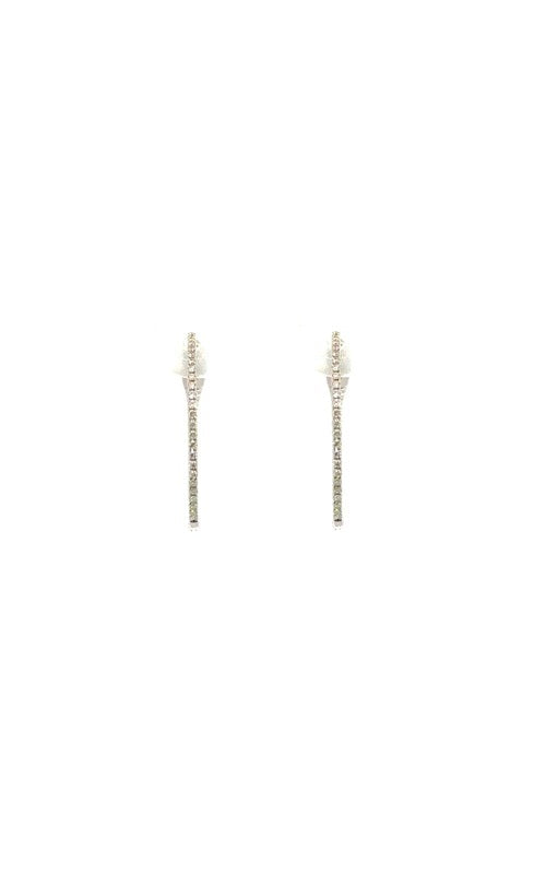 14K WHITE GOLD INSIDE-OUTSIDE HOOP EARRINGS  G16141