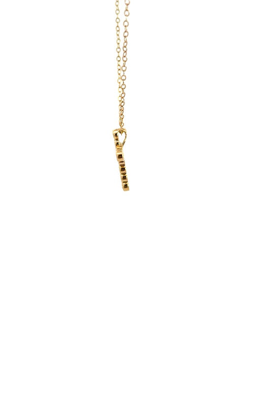 14K YELLOW GOLD DIAMOND CROSS PENDANT G16143