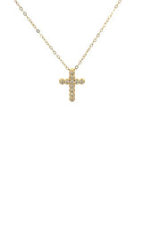 14K YELLOW GOLD DIAMOND CROSS PENDANT G16143