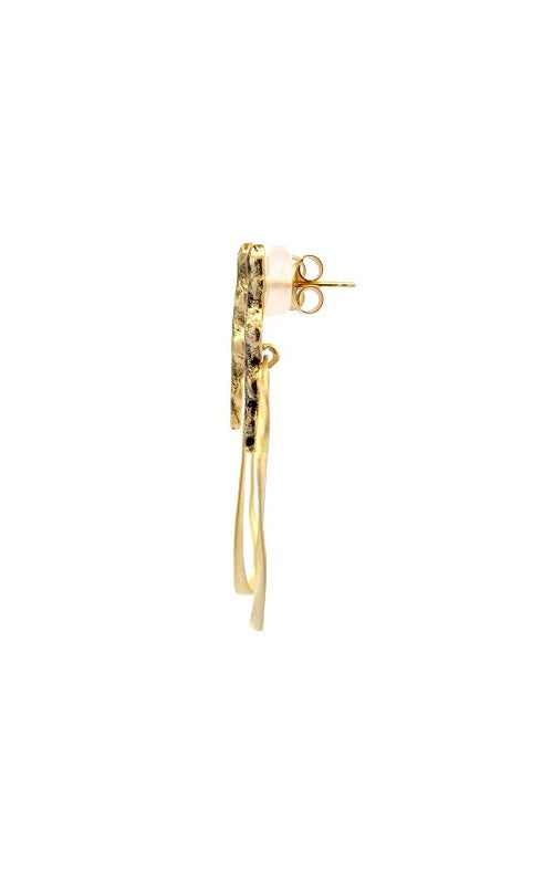 Sterling Silver Gold Plated "Torch" Dangle earrings G15282