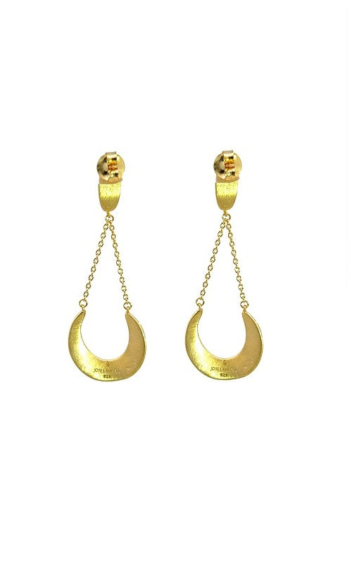 Sterling silver and Gold Plated 'Odyssey' Dangle Earrings  G15295