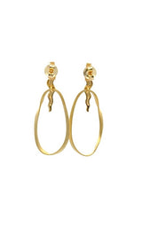 Sterling Silver Gold Plated "Torch" Dangle earrings G15282