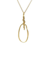 Sterling silver Gold Plated  'Torch' Necklace  G15283