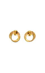 Sterling Silver Gold Plated 'Seaweed' Stud Earrings G15301