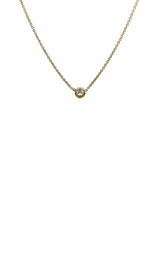 14K YELLOW GOLD  SOLITAIRE NECKLACE  G16481