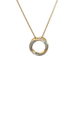 14K YELLOW GOLD DIAMOND NECKLACES  G16738