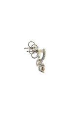 14K WHITE GOLD LAB GROWN DIAMONDS DROP EARRINGS  G16632