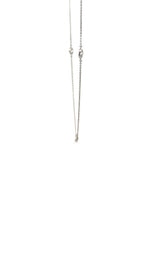 14K WHITE GOLD LAB GROWN DIAMOND STATION NECKLACE  G16636