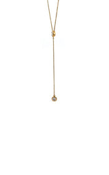 14K YELLOW GOLD LAB GROWN DIAMOND Y NECKLACE  G16635