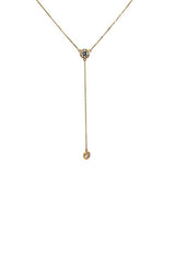 14K YELLOW GOLD LAB GROWN DIAMOND Y NECKLACE  G16635