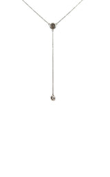 14K WHITE GOLD LAB GROWN DIAMOND Y NECKLACE  G16634