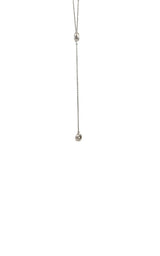 14K WHITE GOLD LAB GROWN DIAMOND Y NECKLACE  G16634