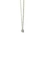 10K WHITE GOLD BLUE LAB GROWN DIAMOND NECKLACE G16638
