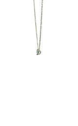 10K WHITE GOLD BLUE LAB GROWN DIAMOND NECKLACE G16638
