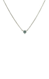 10K WHITE GOLD BLUE LAB GROWN DIAMOND NECKLACE G16638