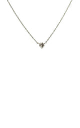 10K WHITE GOLD  SOLITAIRE LAB GROWN NECKLACES  G16648