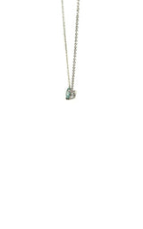 10K WHITE GOLD BLUE LAB GROWN DIAMOND NECKLACE G16637