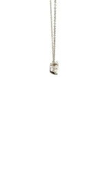 14K WHITE GOLD  SOLITAIRE LAB GROWN NECKLACES  G16647