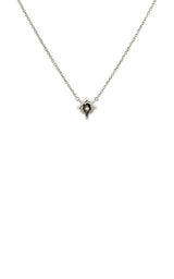 14K WHITE GOLD  SOLITAIRE LAB GROWN NECKLACES  G16647