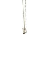 14K WHITE GOLD  SOLITAIRE LAB GROWN NECKLACES  G16647