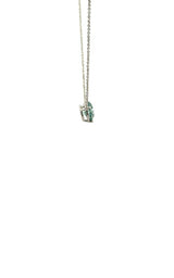 14K WHITE GOLD BLUE LAB GROWN DIAMOND NECKLACE G16630