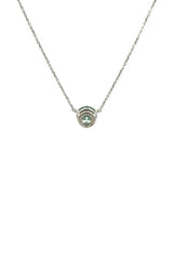 14K WHITE GOLD BLUE LAB GROWN DIAMOND NECKLACE G16630