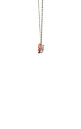 14K WHITE GOLD PINK LAB GROWN DIAMOND NECKLACE G16629