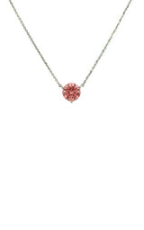 14K WHITE GOLD PINK LAB GROWN DIAMOND NECKLACE G16629