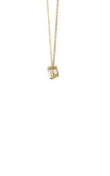 10K YELLOW GOLD  SOLITAIRE LAB GROWN NECKLACES  G16644