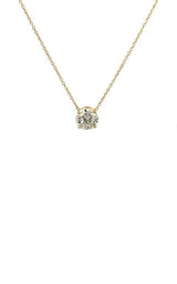 10K YELLOW GOLD  SOLITAIRE LAB GROWN NECKLACES  G16644