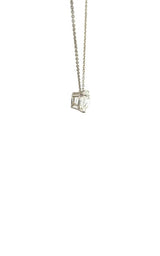 10K WHITE GOLD  SOLITAIRE LAB GROWN NECKLACES  G16649