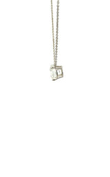 10K WHITE GOLD  SOLITAIRE LAB GROWN NECKLACES  G16649
