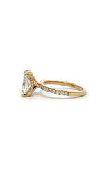 14K YELLOW GOLD LAB GROWN ENGAGEMENT RING  G16659