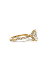 14K YELLOW GOLD LAB GROWN ENGAGEMENT RING  G16659