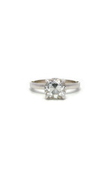 14K WHITE GOLD SOLITAIRE LAB GROWN ENGAGEMENT RING  G16652